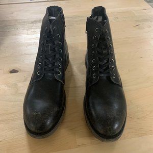 Frye Bowery Lace Up Distressed Boots